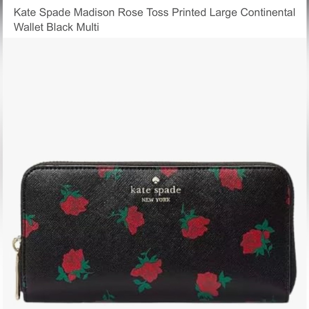 Kate Spade Madison Rose zip up wallet